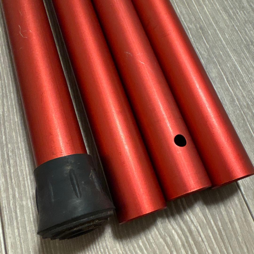 SHA33 スノーピーク ウイングポール レッド 240cm/280cm
