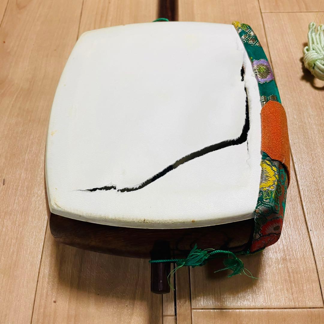 三味線　紫檀　バチ　鼈甲　ハードケース付　現状品