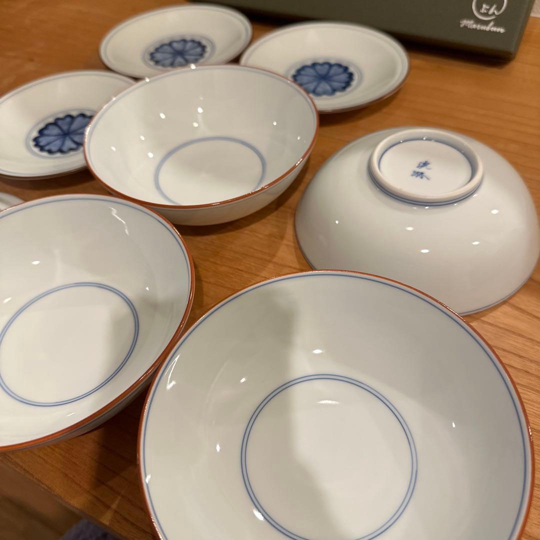 【新品未使用】まるぶん　取り皿　小皿　箱付き　セット　有田焼