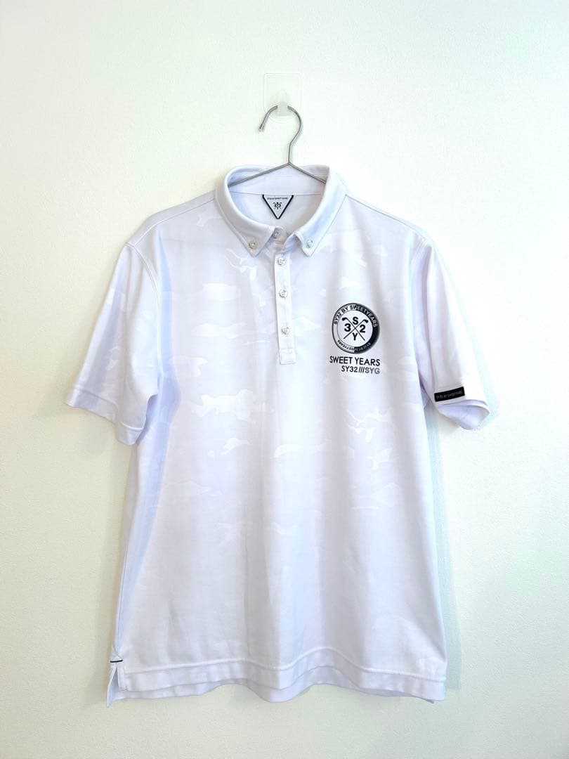 【極美品】SWEET YEARS SY32 ホワイト ゴルフポロシャツ