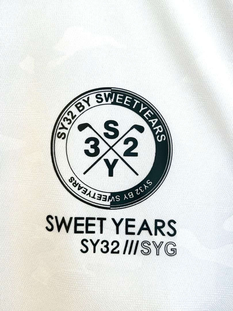 【極美品】SWEET YEARS SY32 ホワイト ゴルフポロシャツ