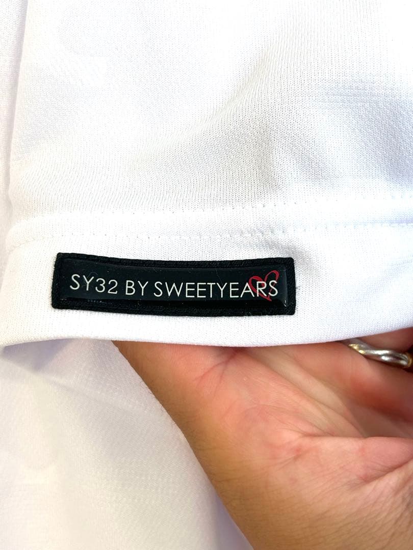 【極美品】SWEET YEARS SY32 ホワイト ゴルフポロシャツ
