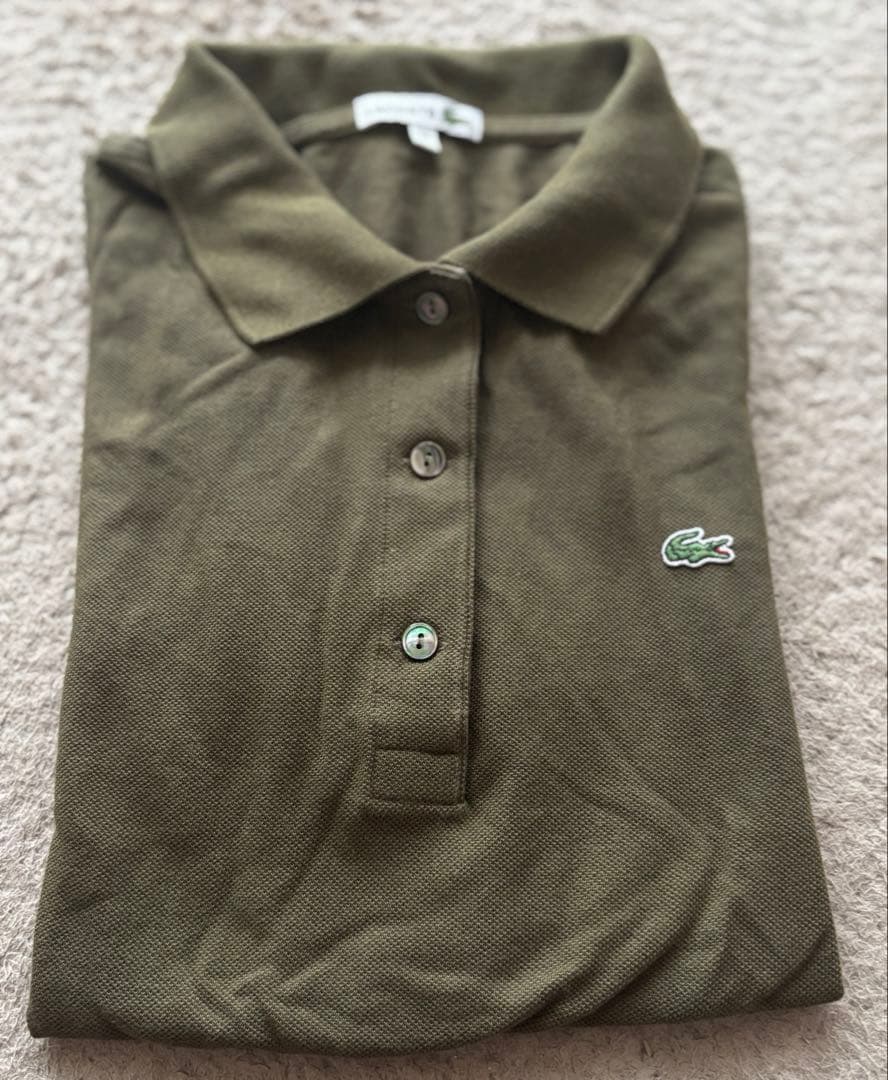 ラコステ LACOSTE 半袖 ポロシャツ カーキ グリーン オリーブ 44