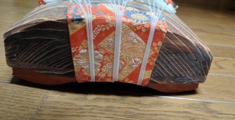 中古 お琴 筝 13絃 １３絃 綾杉彫 油単付けて その２