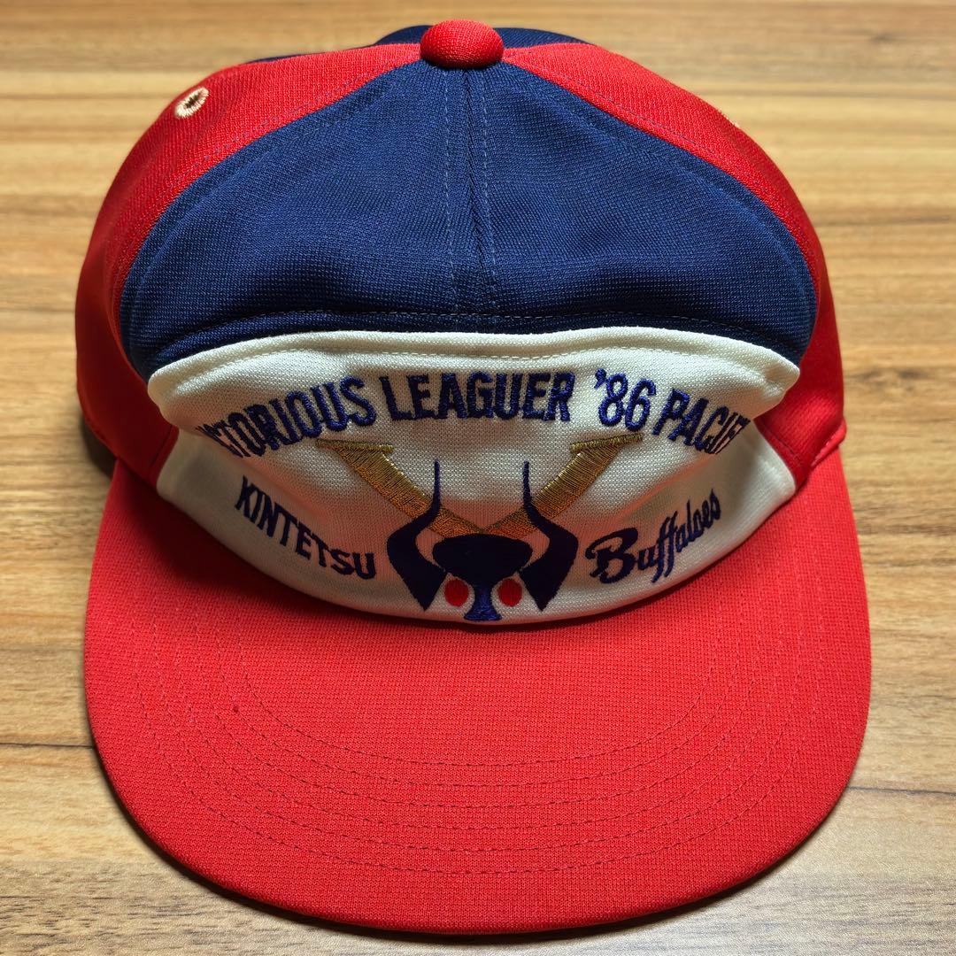 【激レア】 近鉄バファローズ 幻の1986年パ・リーグ優勝記念キャップ 田口帽子