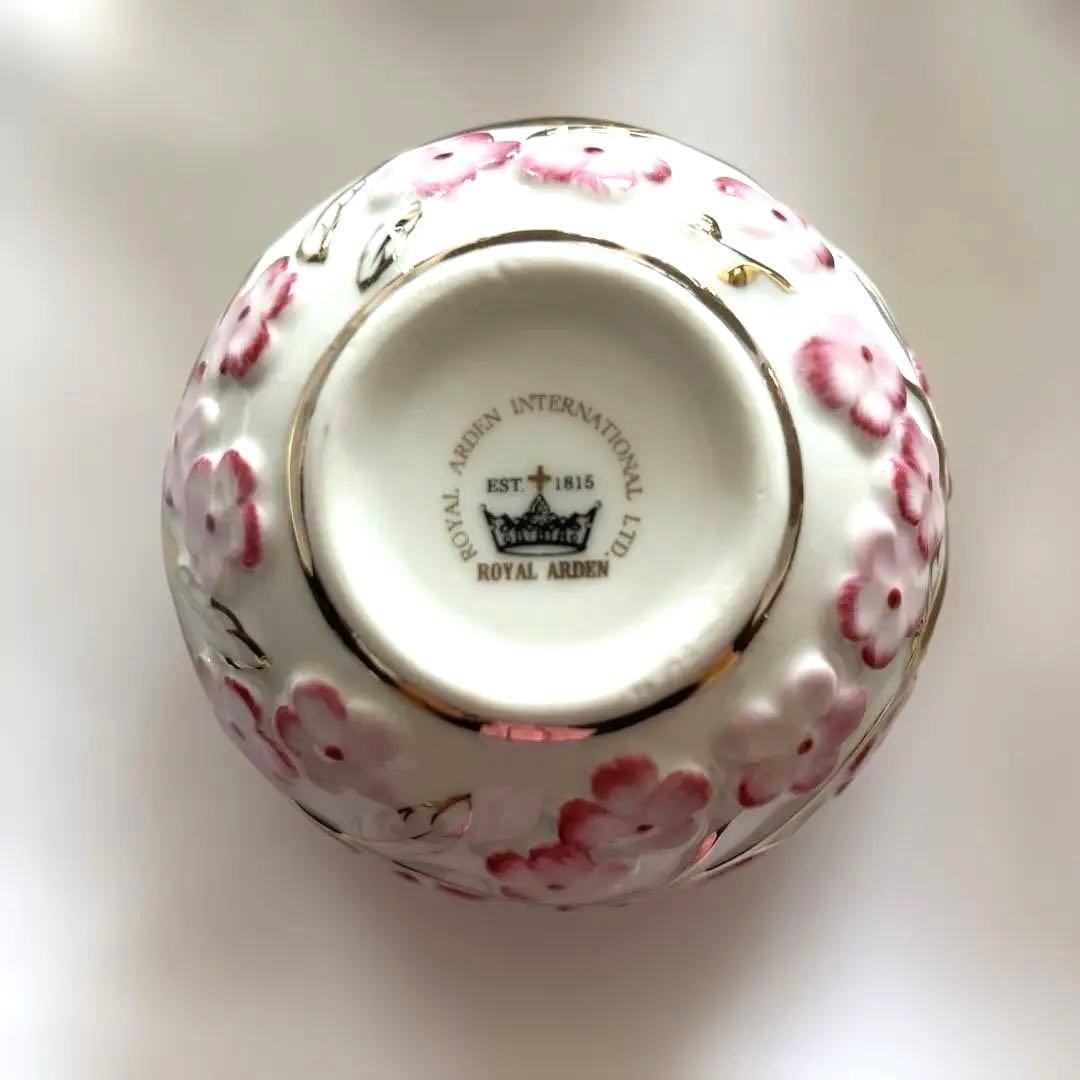  ARDEN 陶器製 ボンボニエール 菓子入れ 紫とピンクの2セット