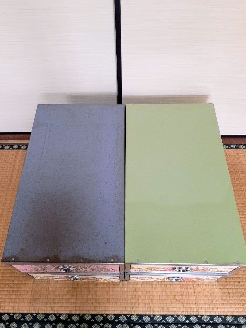 昭和レトロ　衣装ケース4つセット　レトロポップ柄