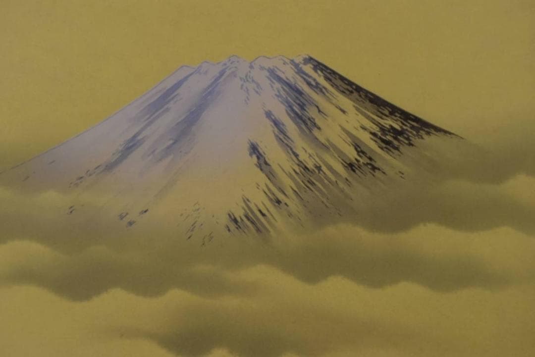 旭堂/武者絵/武者図/富士山に武者/掛軸/名家伝来/AA-329