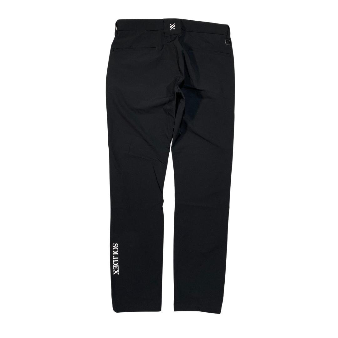 SOLIDEX ソリデックス ストレッチ ロング パンツ M ブラック ロゴ柄