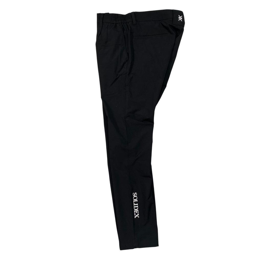 SOLIDEX ソリデックス ストレッチ ロング パンツ M ブラック ロゴ柄