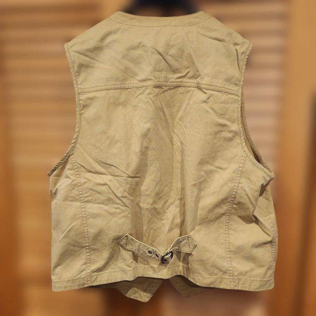 BANANA REPUBLIC　フィッシングベスト　ワッペン　ベージュ　M