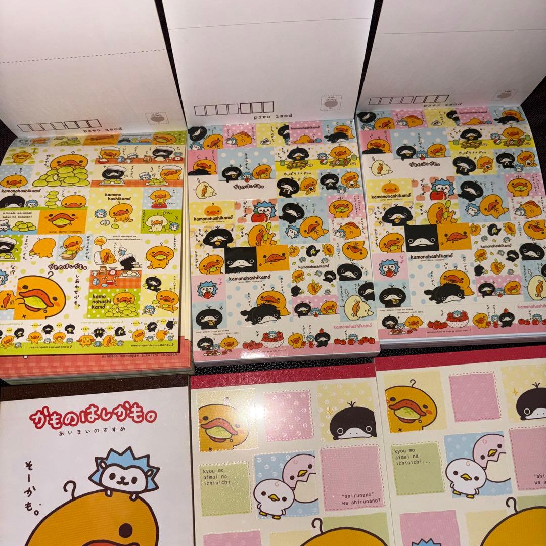 サンエックス　かものはしかも。　メモ用紙セット　メモ帳　シール　2007 平成