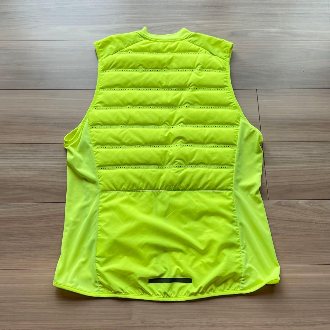 Nike エアロスイフト イエロー ベスト ダウン ランニング ナイロン L