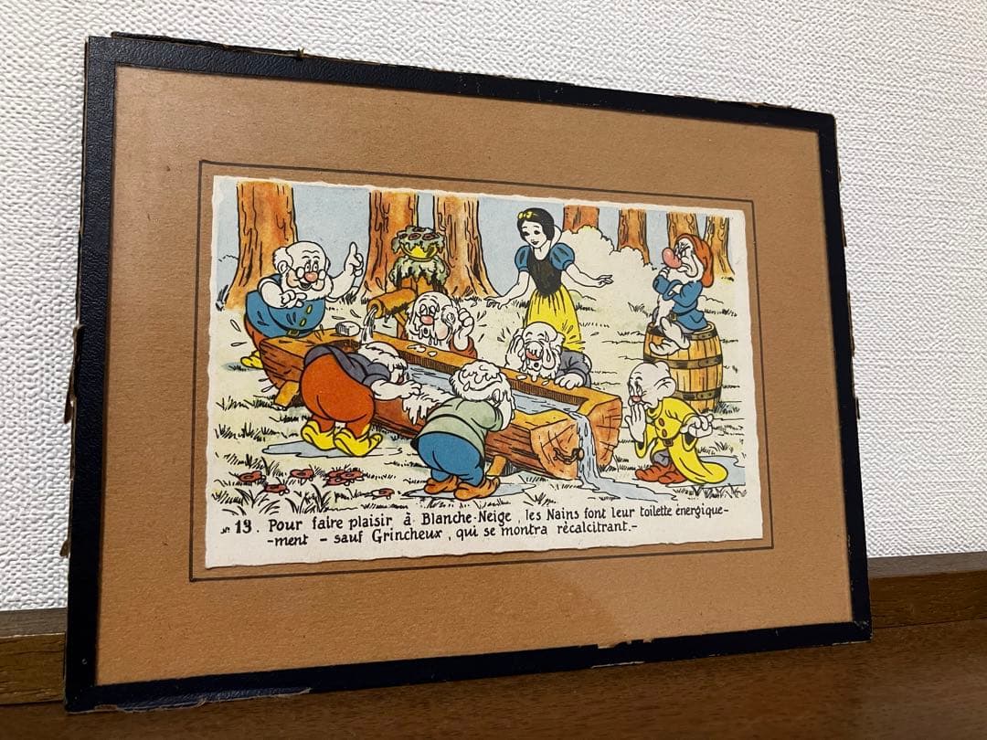 白雪姫と七人のこびと｜ディズニー アンティーク・リトグラフ 絵画コレクション