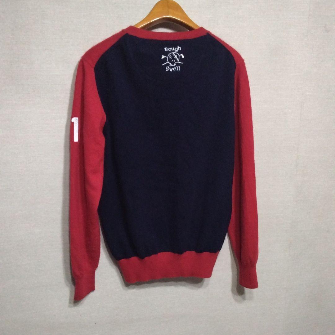 rough & swell Vネックカシミヤセーター L 赤