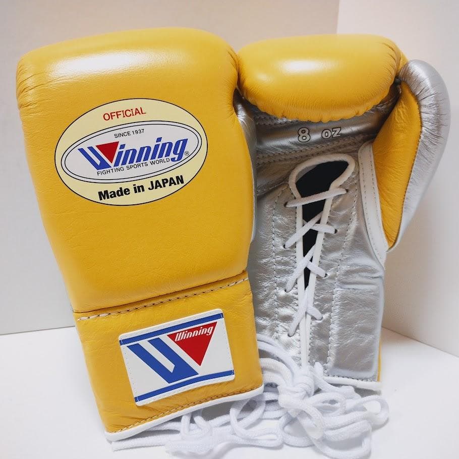 Winning ウイニング ボクシンググローブ 8oz 黄銀 別注品②