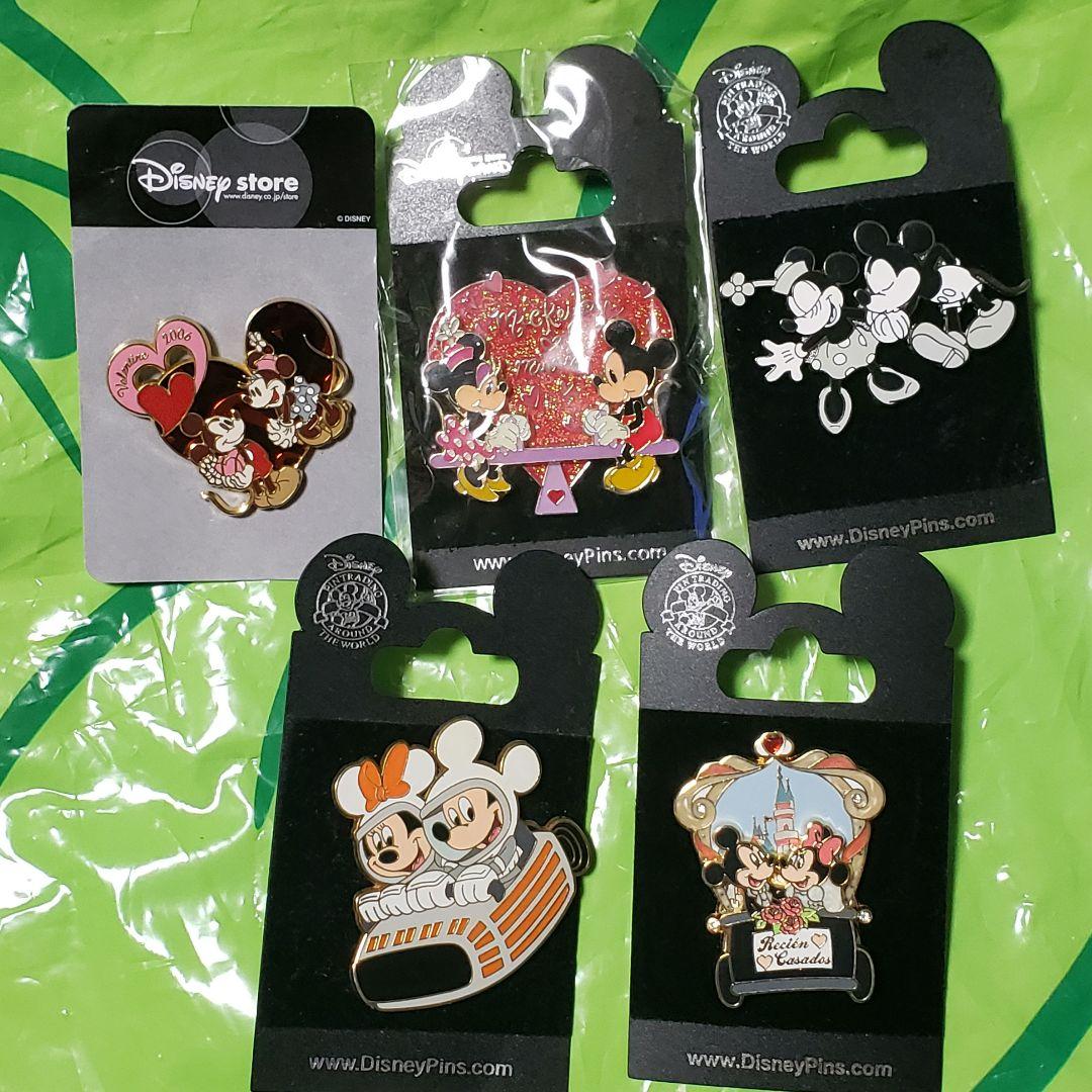 WDW DLR HKDL DSJ ミッキー&ミニー ピンバッジ10点セット