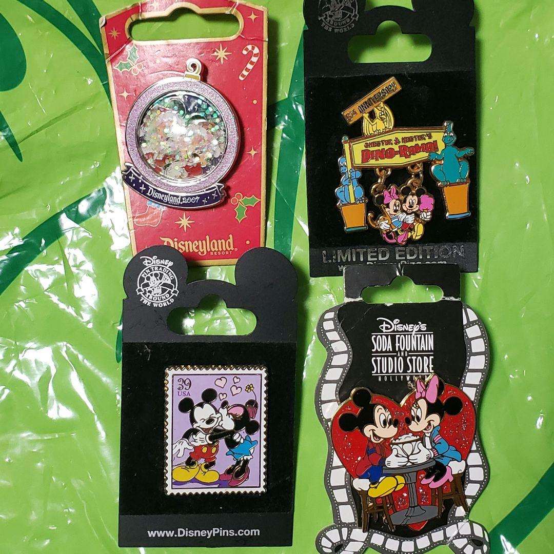 WDW DLR HKDL DSJ ミッキー&ミニー ピンバッジ10点セット