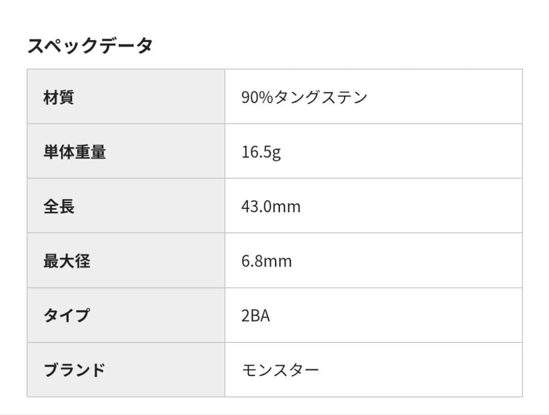 ダーツ MONSTER SPEEDSTER 18g