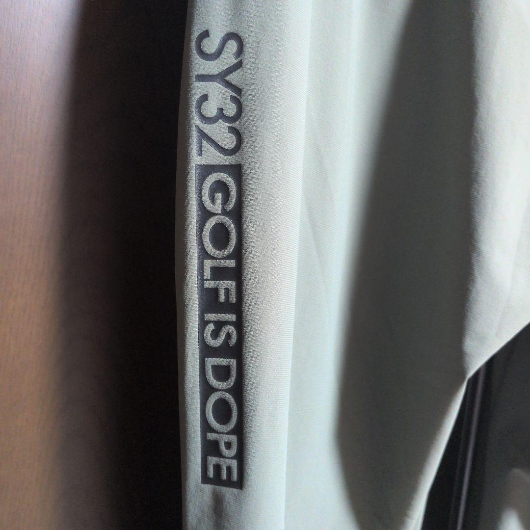 SY32:メンズ:Lサイズ:ストレッチ ロングパンツ:オリーブ色