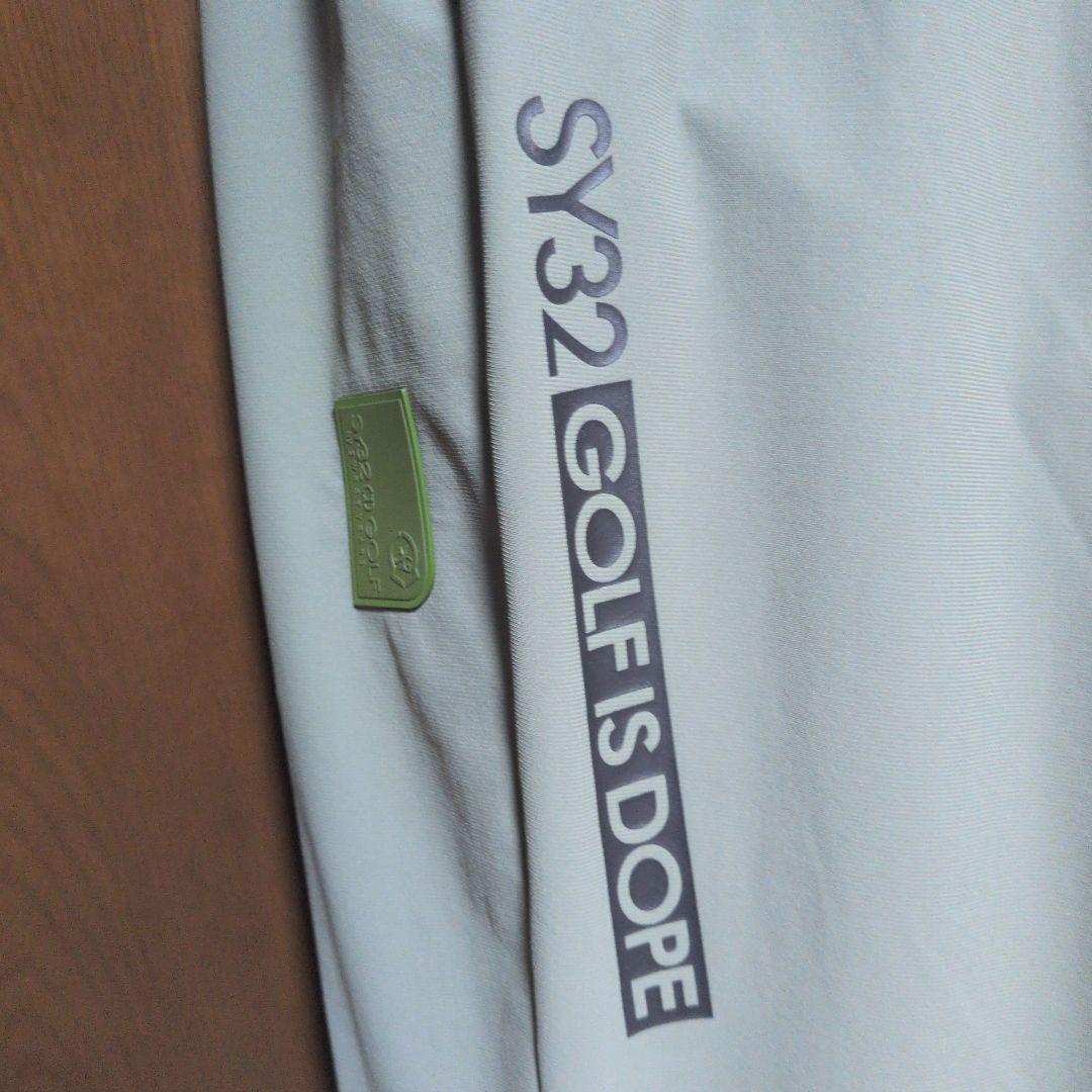 SY32:メンズ:Lサイズ:ストレッチ ロングパンツ:オリーブ色