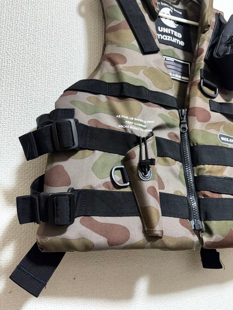 【新品・値下げ中！】 マズメ コンタクトライフジャケット カモ フリー