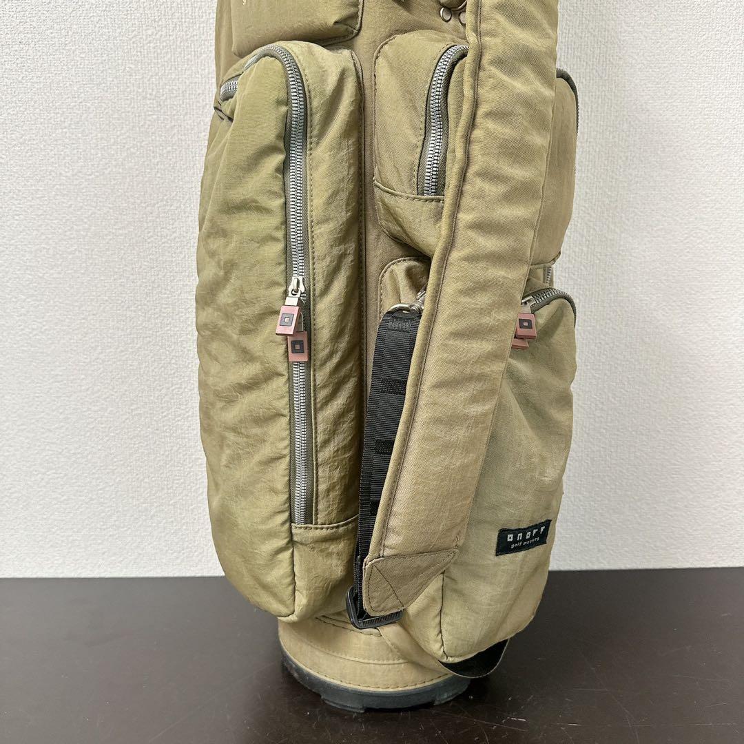希少 ONOFF オノフ キャディバッグ カーキ 5分割 ナイロンワッシャー軽量