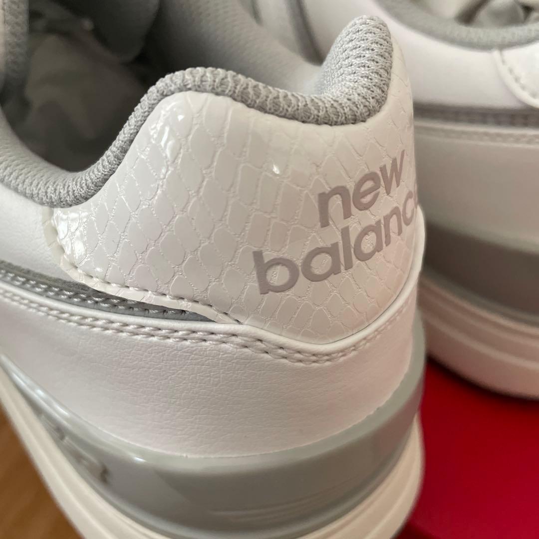New Balance 574 ホワイトゴルフシューズ　スパイクレス　#2065