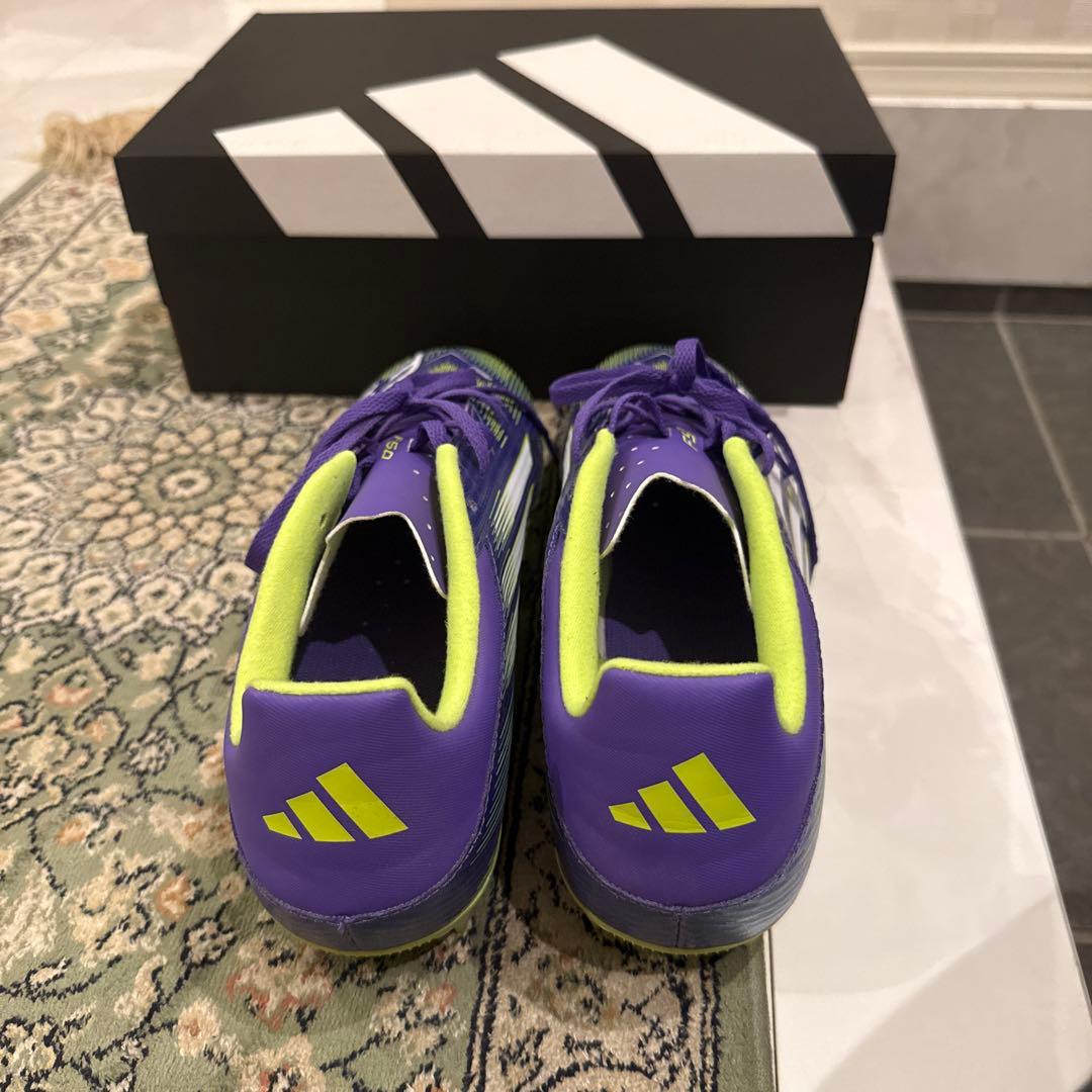 adidas F50 サッカーシューズ 紫/緑 箱付き