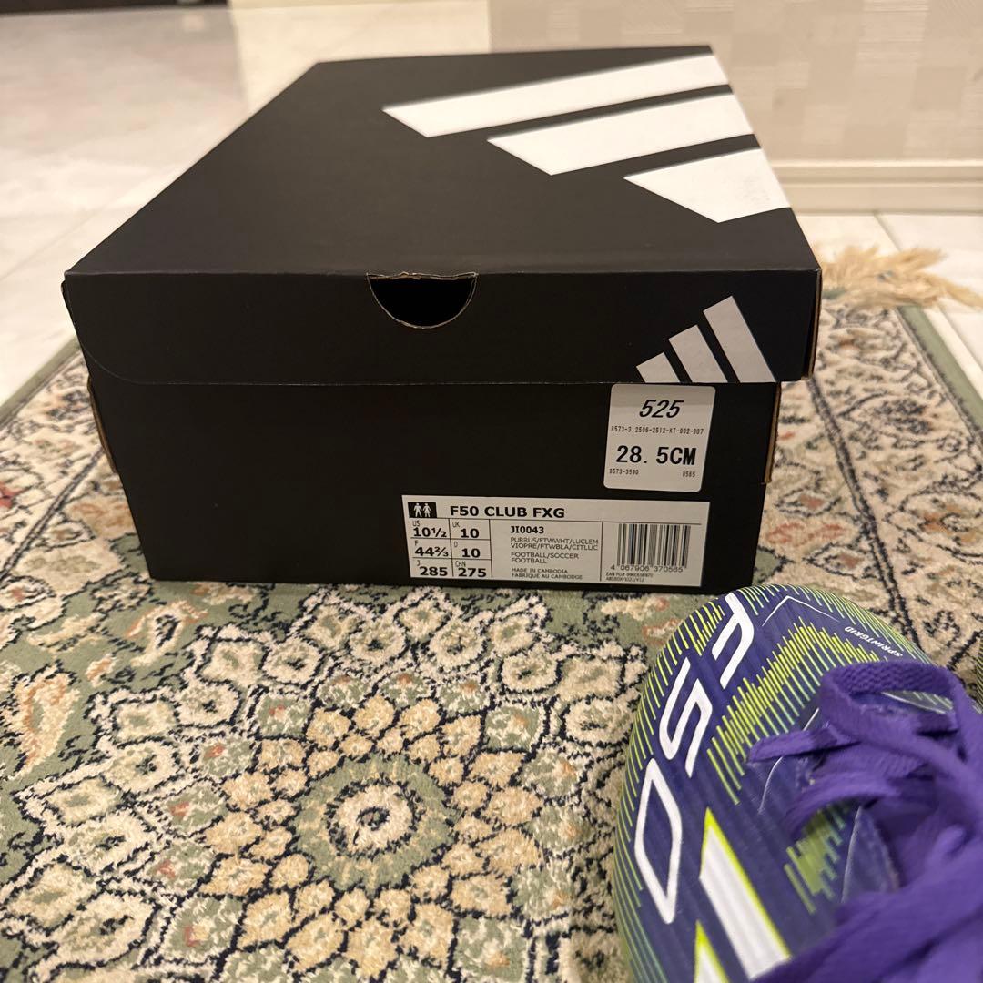 adidas F50 サッカーシューズ 紫/緑 箱付き