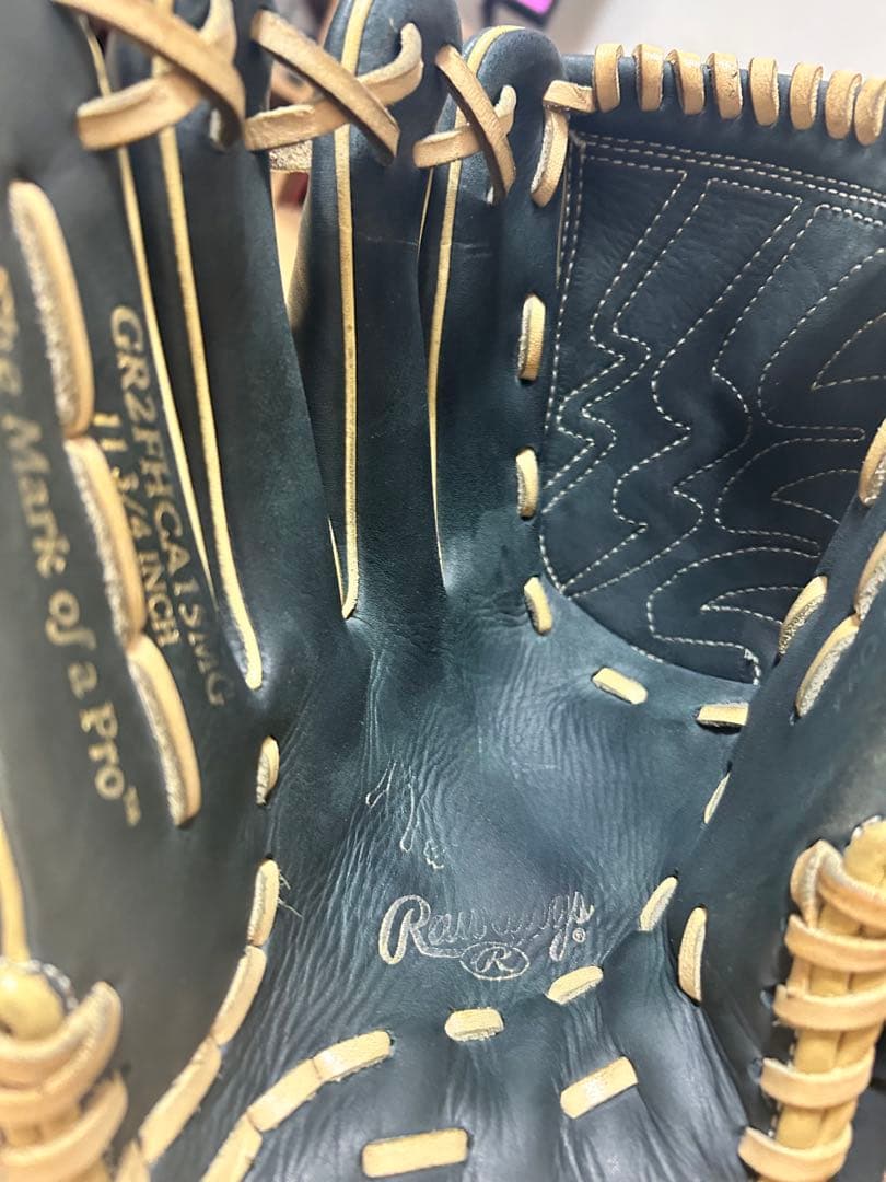 た*や様 Rawlings 軟式グローブ ネイビー 左投げ投手用