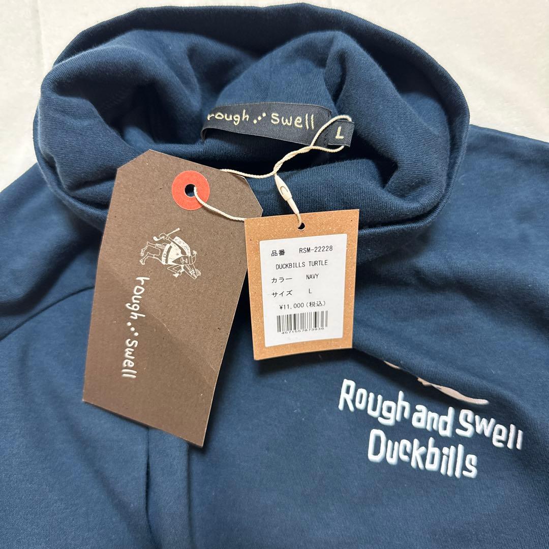 新品　Rough and Swell タートルネックシャツ L ネイビー