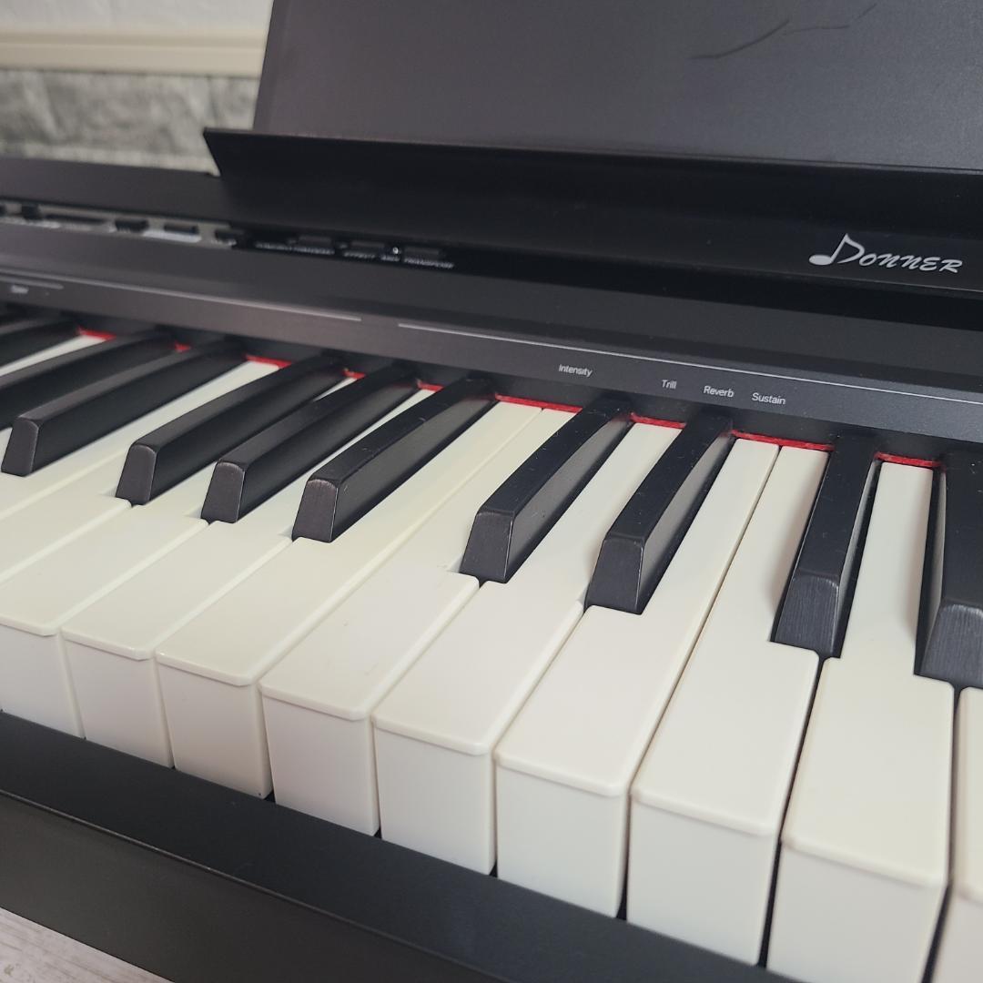 Donner 電子ピアノ 88鍵盤 キーボード DEP-10 譜面台付 ブラック