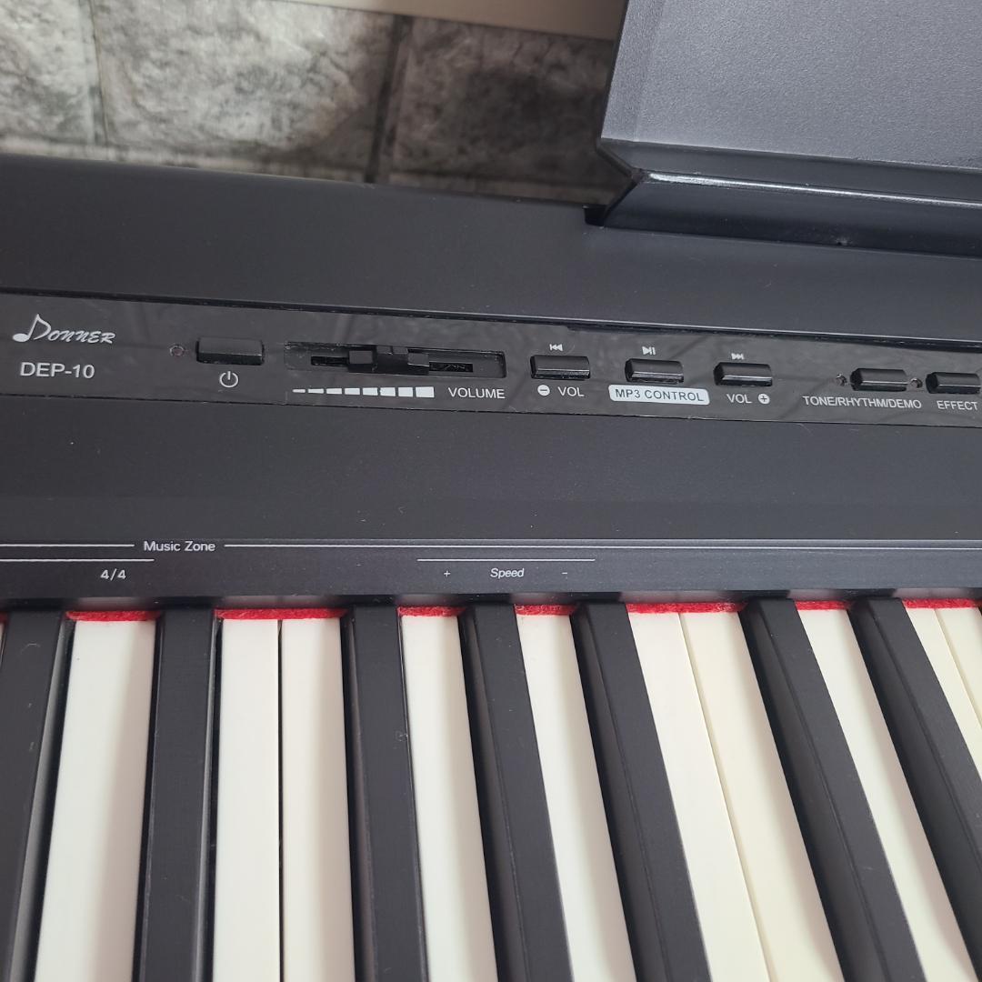 Donner 電子ピアノ 88鍵盤 キーボード DEP-10 譜面台付 ブラック