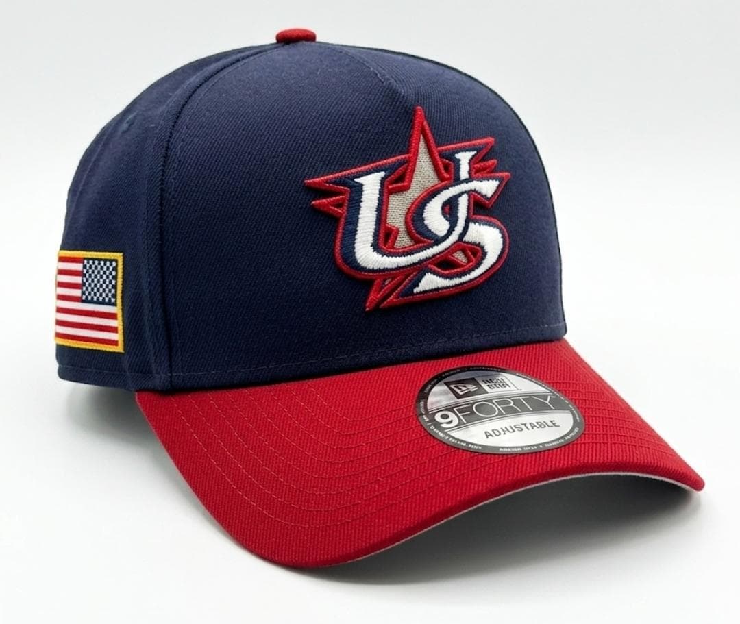 WBC 2026 アメリカ代表 公式キャップ ネイビー/レッド フリーサイズ