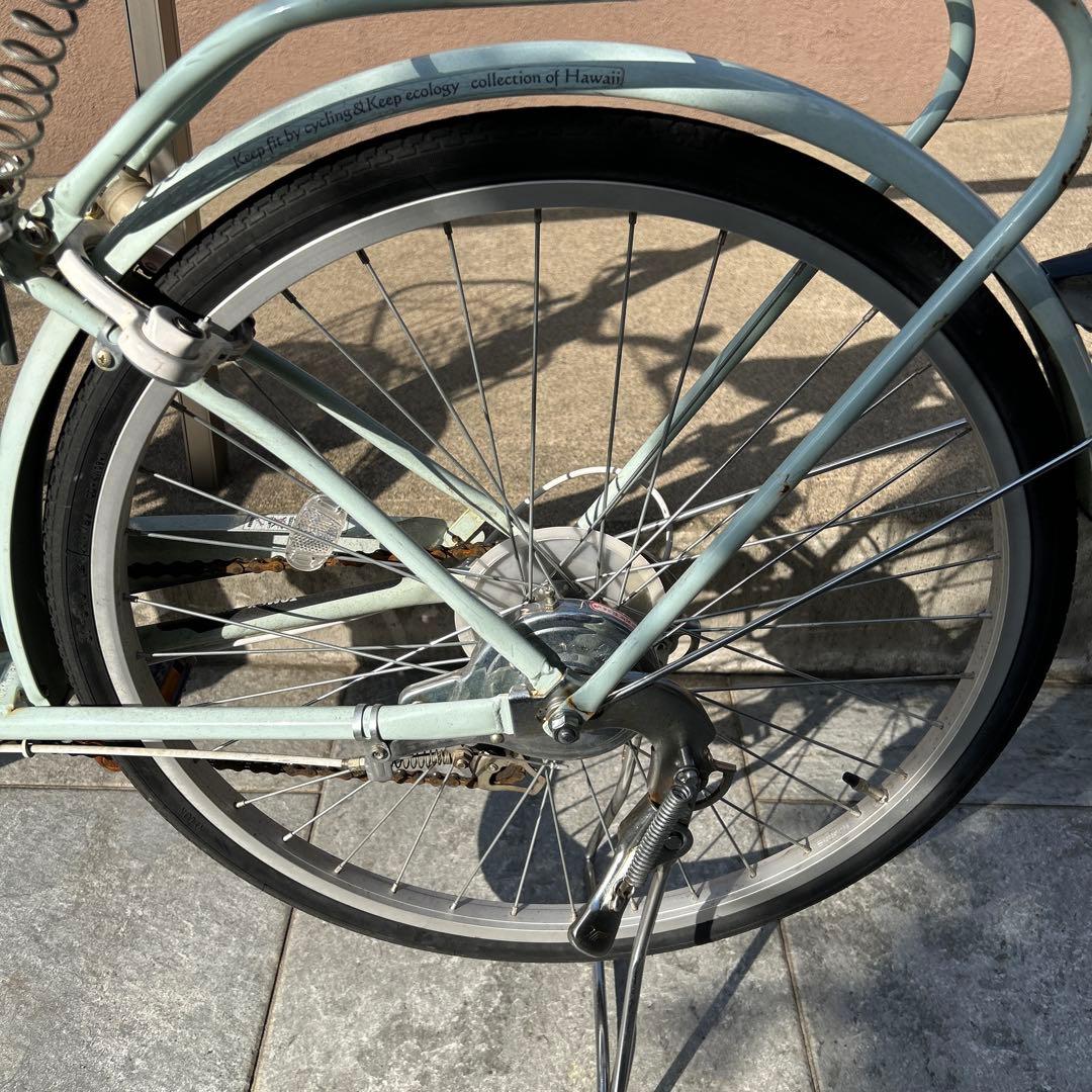 【直接取引限定】子供用自転車 24インチ　マハロエル　6段変速　ミントグリーン