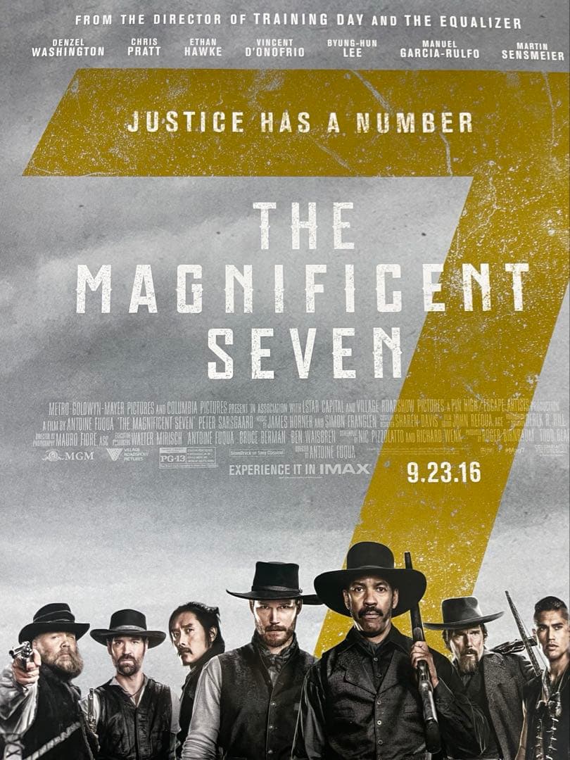*枚数限定*映画館用片面印刷ポスターUS版:マグニフィセントセブン
