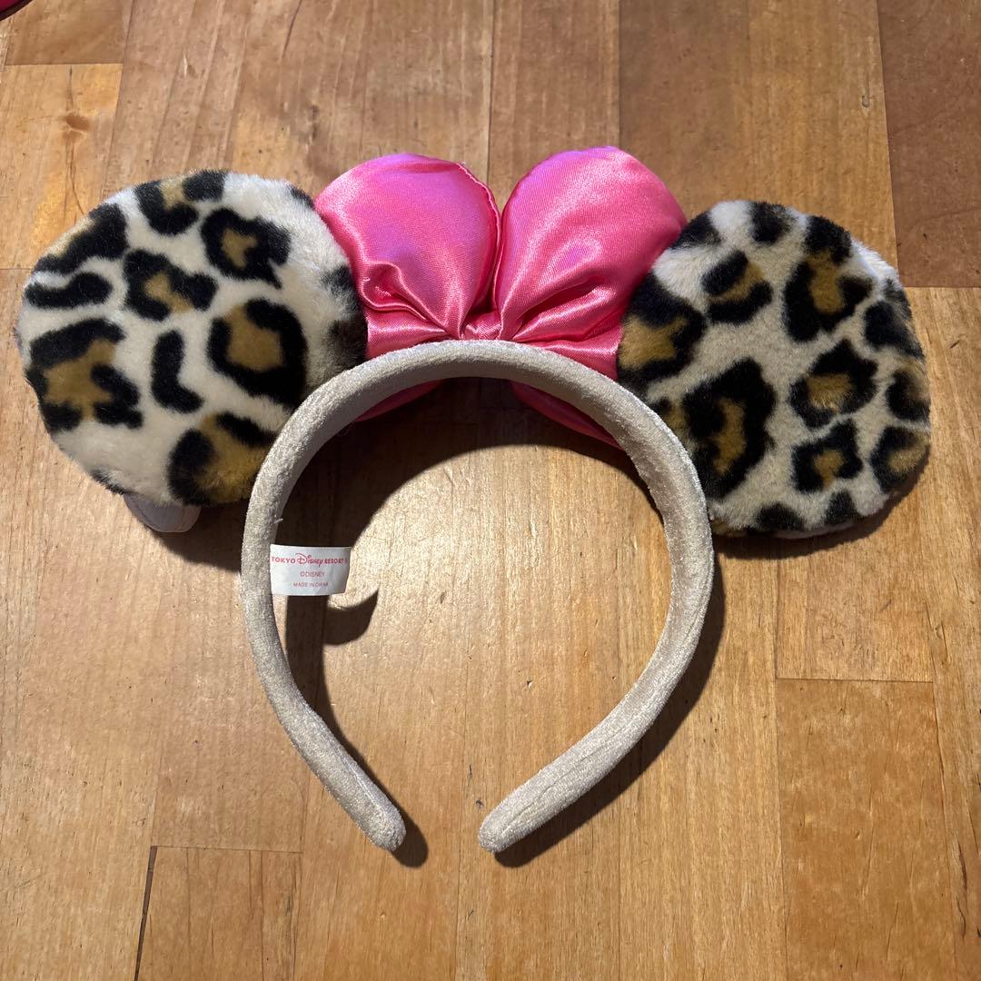 ミニ ヒョウ柄カチューシャ ぬいぐるみ付き