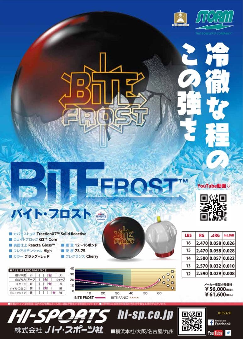 ★バイトフロスト★15ポンド試投のみ★プラグ済★ストーム★ハイスポーツ★