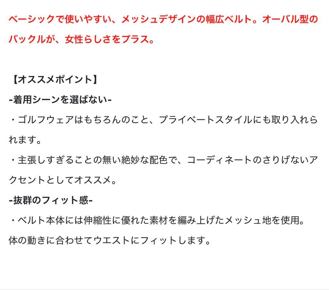 新品未開封　ブリーフィング　BRIEFING メッシュ　ベルト　ホワイト
