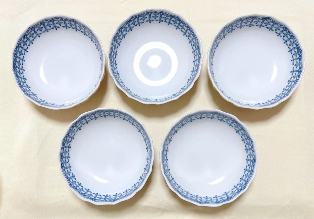 新品　たち吉　平安橘吉　赤絵花鳥　小鉢5個　多用鉢