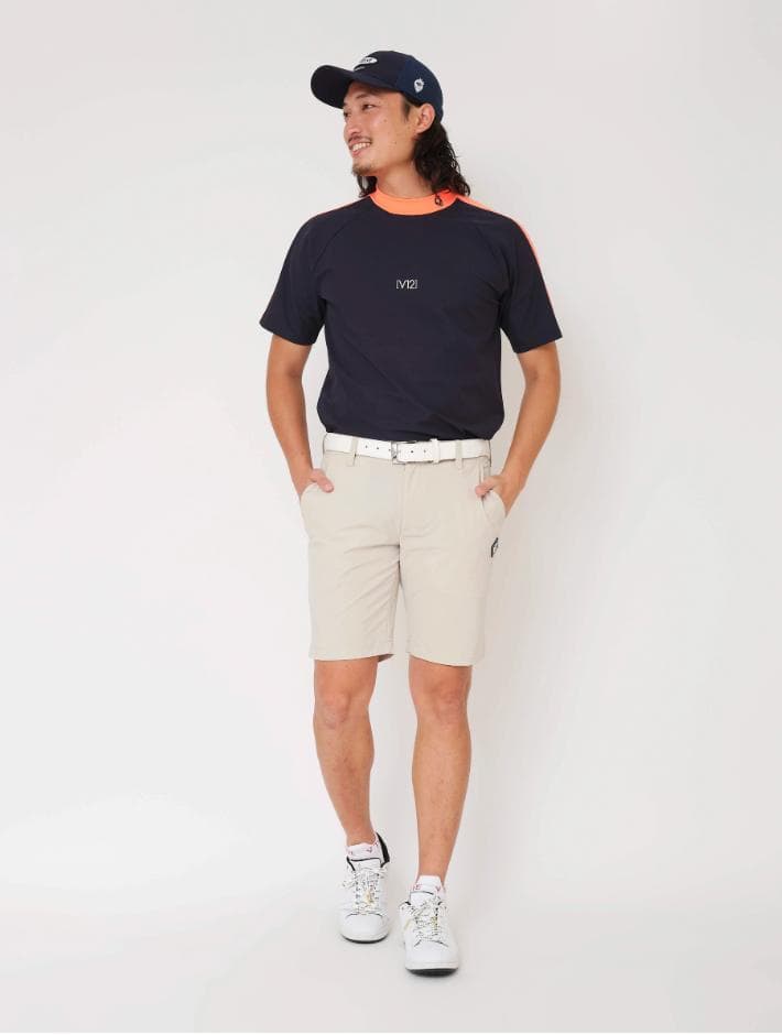新品 ネイビー Sサイズ V12 GOLF RG MOCK メンズ モックネック