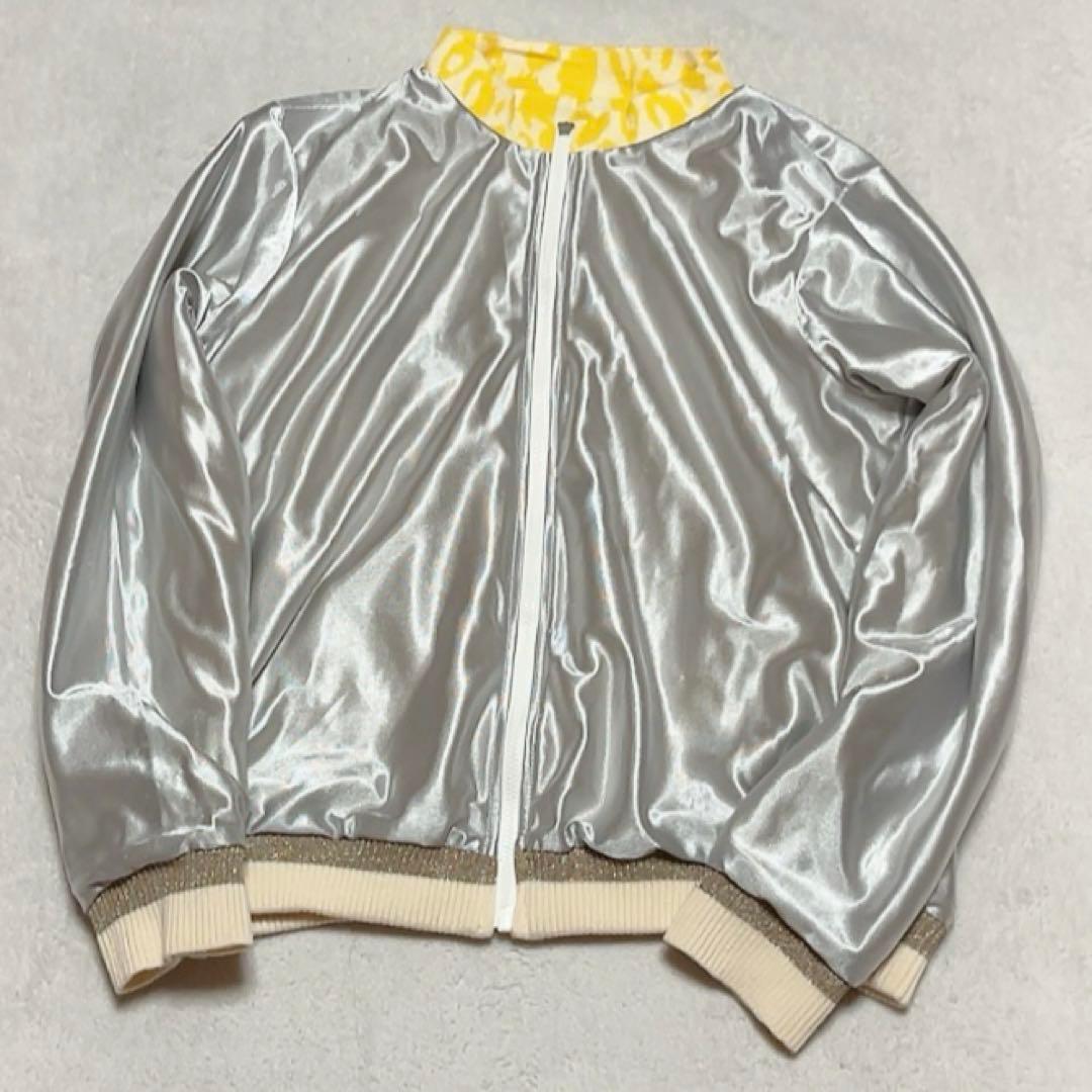 美品　アルチビオ　ニットジャケット　蓄熱裏地　レオパード　ヒョウ　イエロー　ラメ