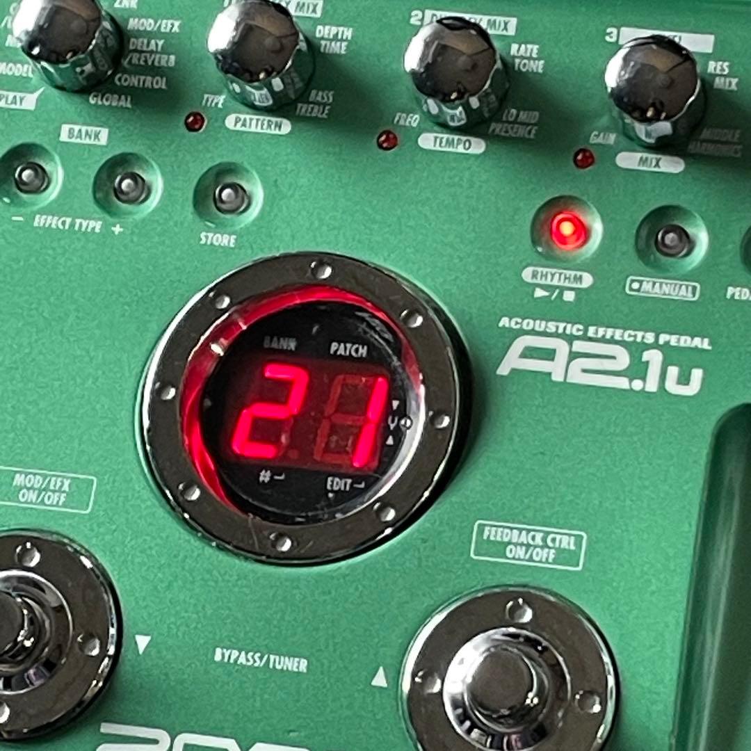 ZOOM A2.1u アコースティック マルチエフェクター 電池