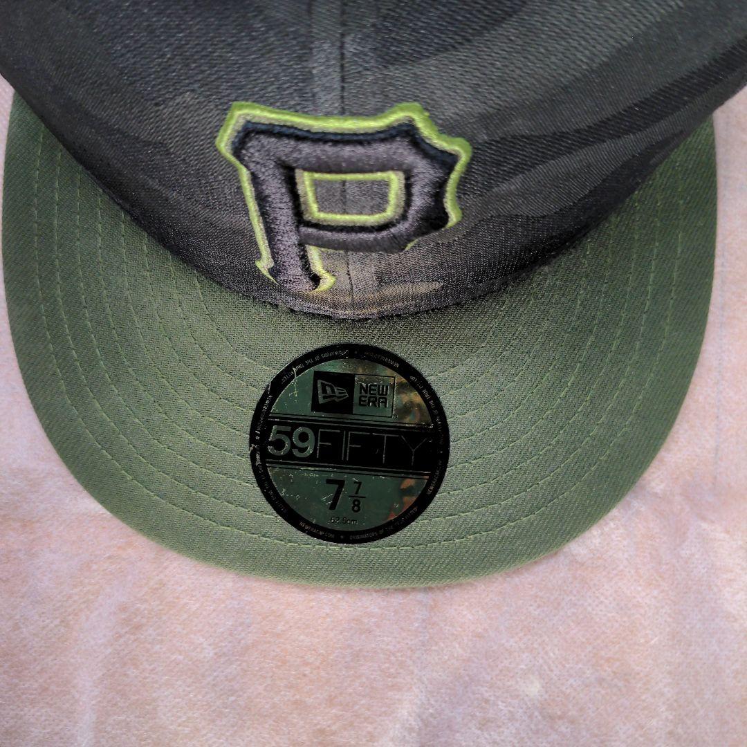 NEW ERA ピッツバーグ　パイレーツ　迷彩カラーのキャップ　7-7/8