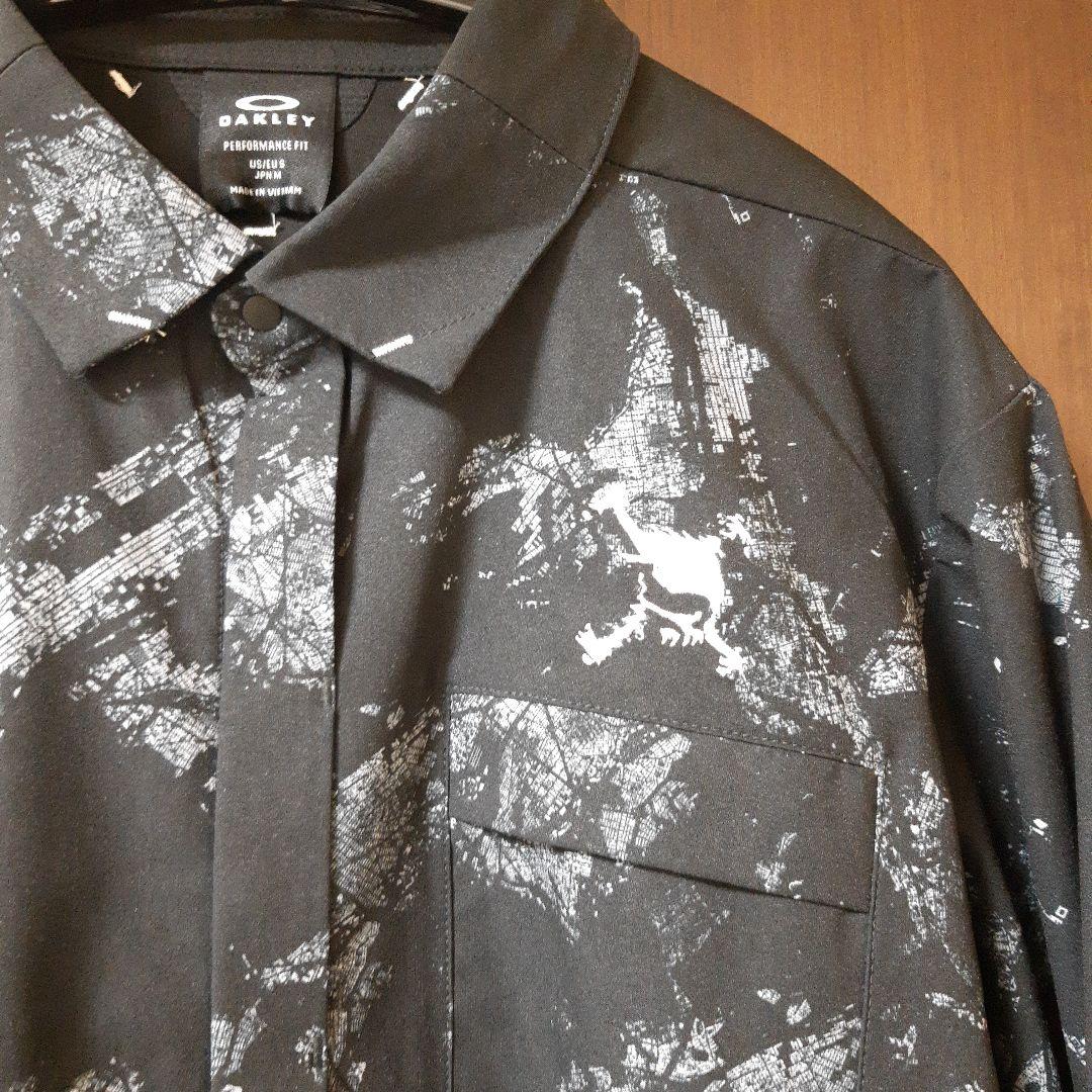 新品　オークリーゴルフ　メンズ　4WAYストレッチシャツ　スカルシリーズ