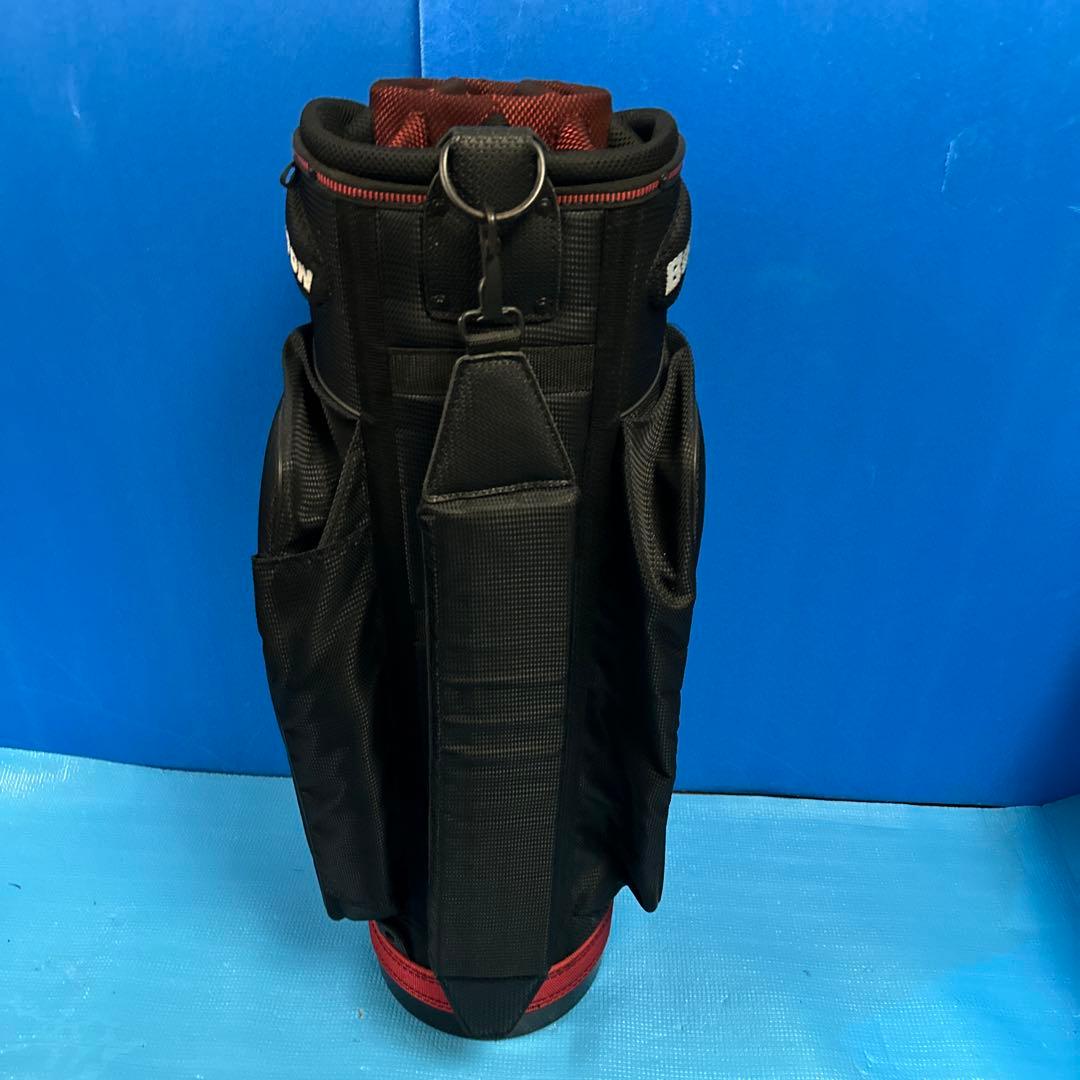 Burton ゴルフバッグ 黒/赤 透明カバー付き