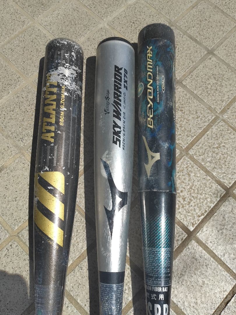 Mizuno 軟式バット 3本セット + ケース
