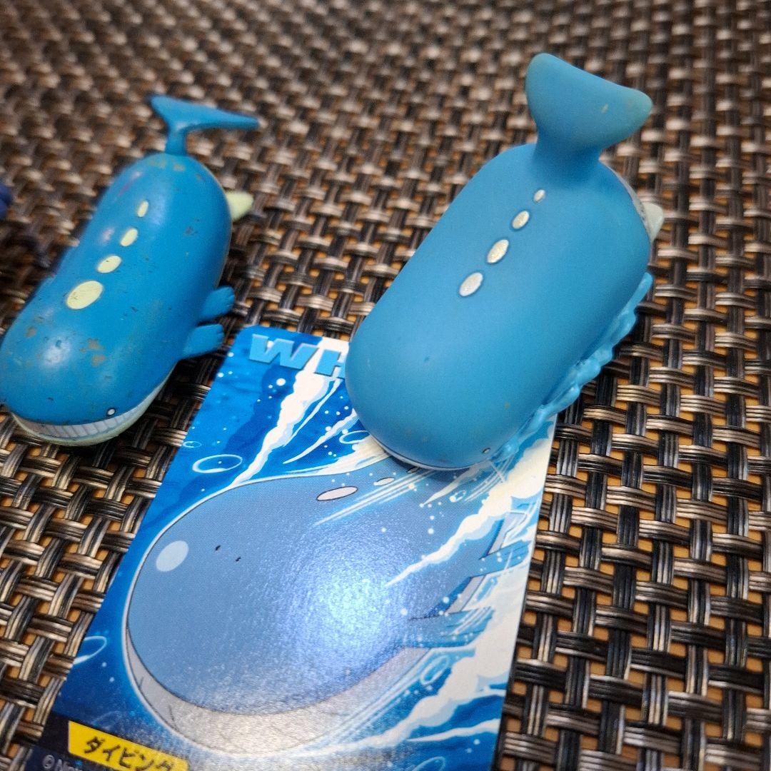 ポケモンフ　モンコレ　ィギュア 　ホエルコ　ホエルオー　指人形ホエルオー　カード
