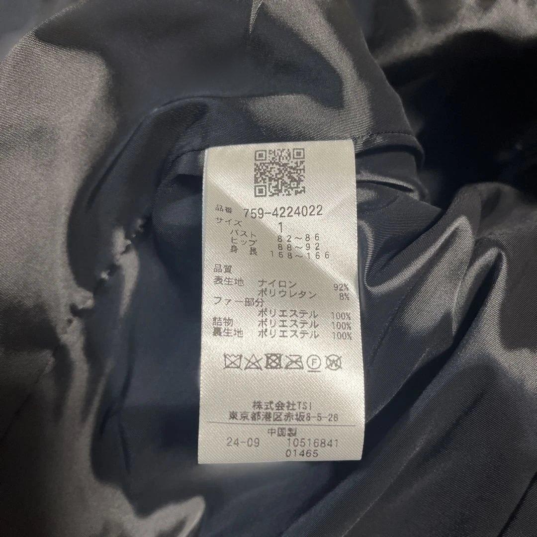 マスターバニー中綿ナイロンタフタボアコンビノースリーブワンピースブラックサイズ1